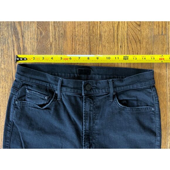 MOTHER Denim Black The Insider Crop Step Fray Not Guilty Jeans Women's Size 30 - Picture 9 of 12